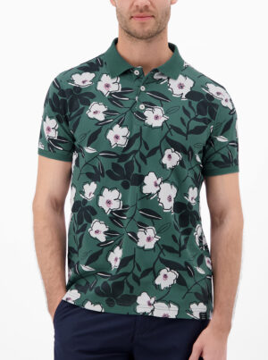 LERROS Groen Gebloemd Poloshirt Heren - 2643227