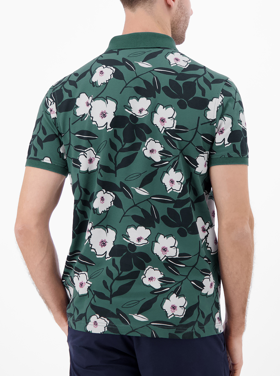 LERROS Groen Gebloemd Poloshirt Heren - 2643227