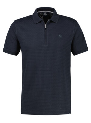 LERROS Blauwe Polo met Ritssluiting - 2633219