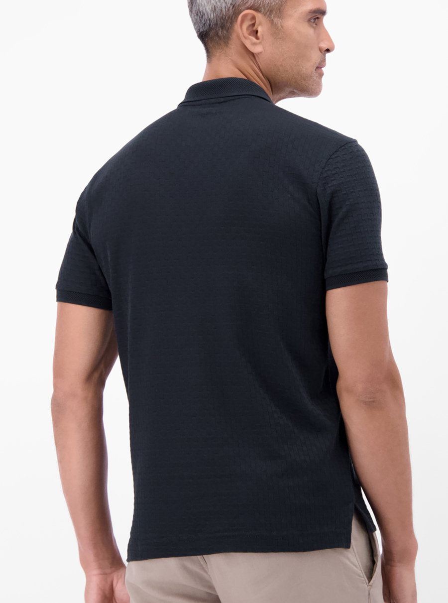LERROS Blauwe Polo met Ritssluiting - 2633219