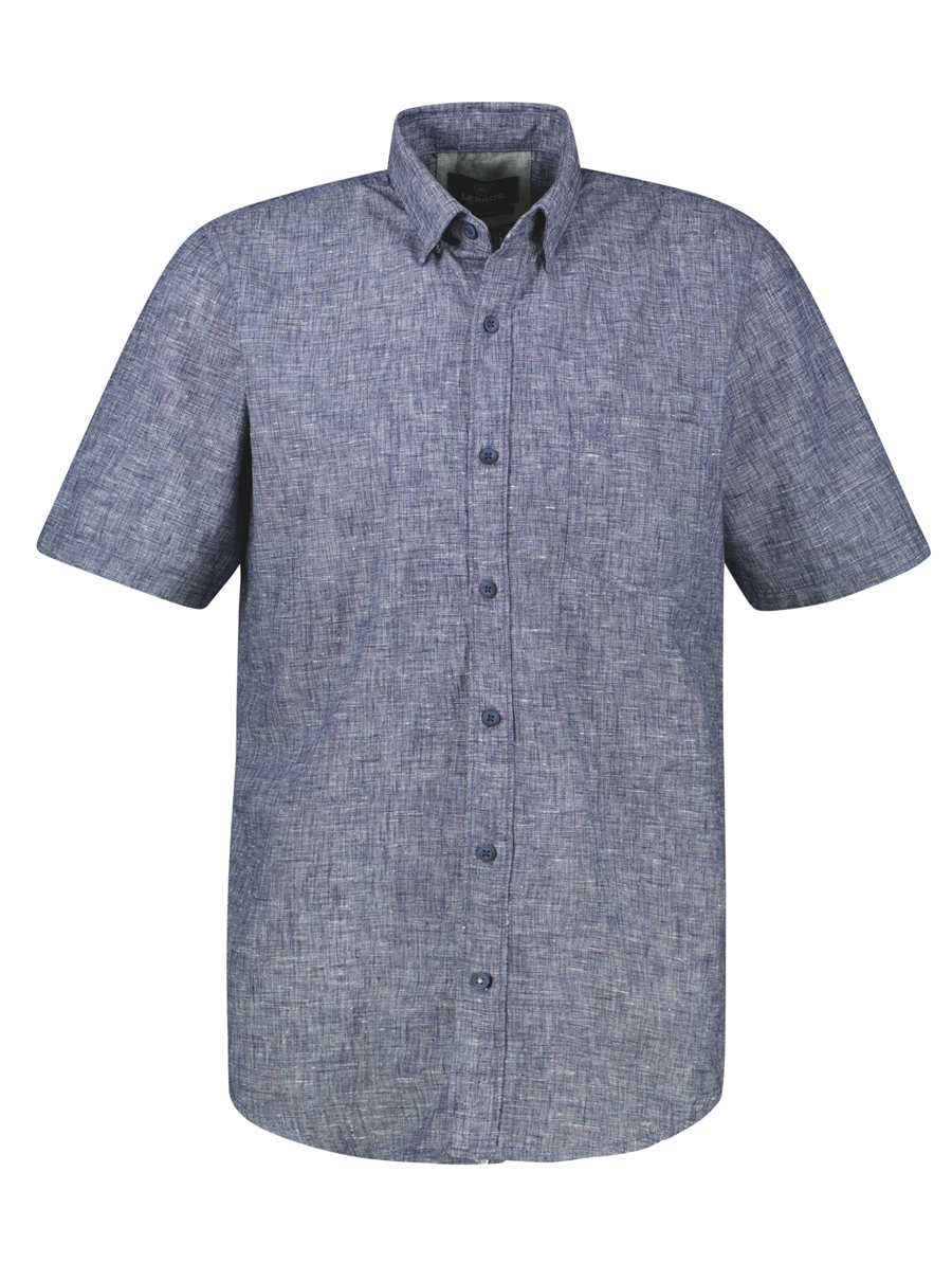 LERROS Blauw Gemeleerd Overhemd Korte mouw - 2662461