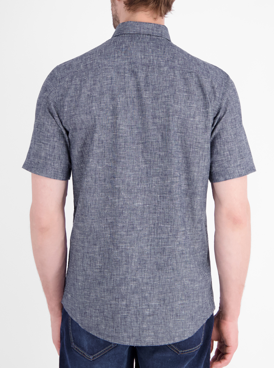 LERROS Blauw Gemeleerd Overhemd Korte mouw - 2662461