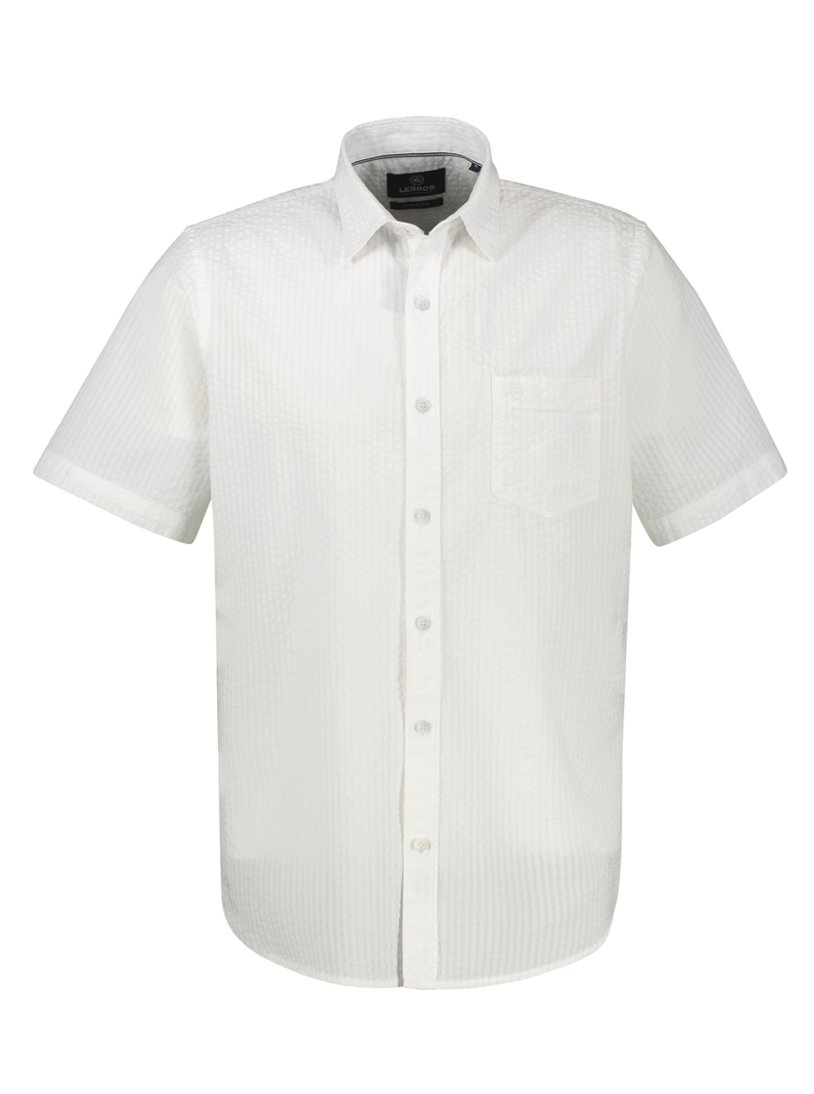 LERROS Wit Zomer Overhemd Korte mouw - 2662059