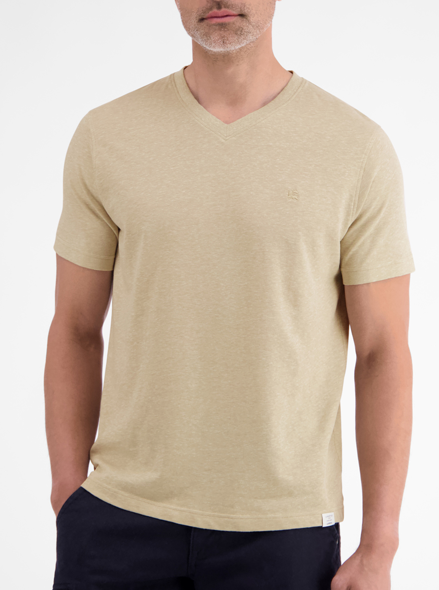 LERROS Beige Basic T-shirt Ronde hals - 2653065