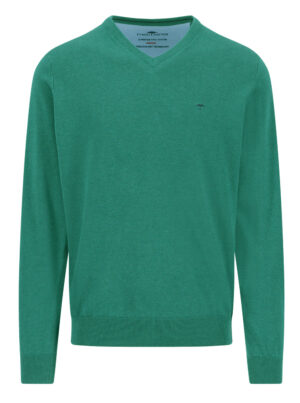 Fynch Hatton Effen V-hals Pullover - 1614-211