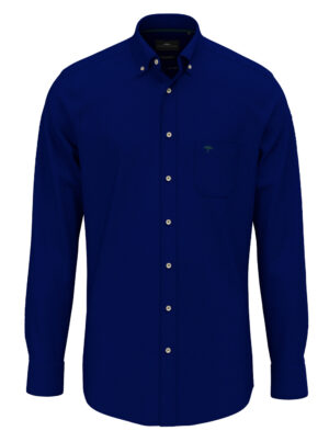 Fynch Hatton Donkerblauw Overhemd lange mouw - 1614-8400