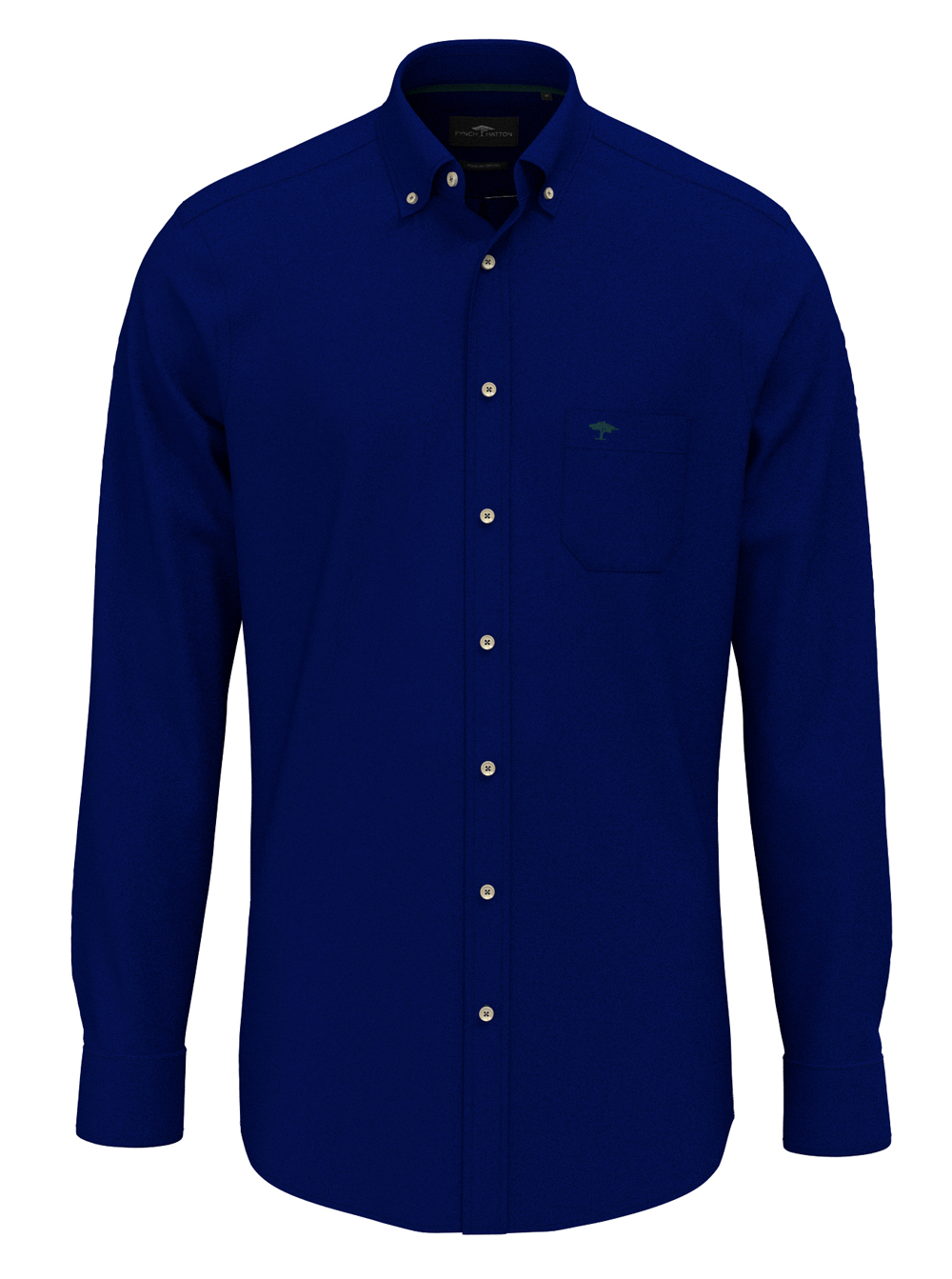Fynch Hatton Donkerblauw Overhemd lange mouw - 1614-8400