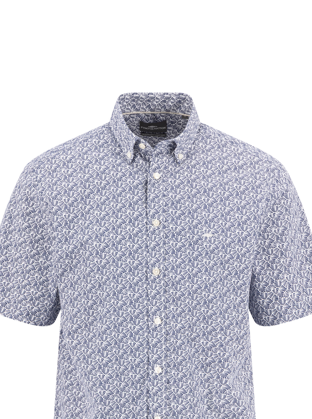 Fynch Hatton Korte mouw Overhemd met Print - 1605-5251